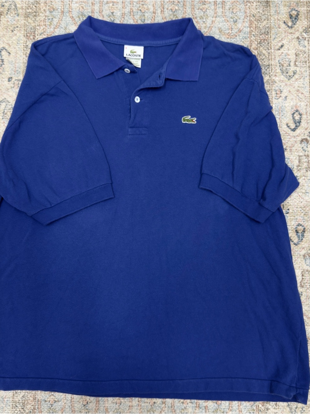 Lacoste Men's Classic Blue Cotton Polo Shirt size 8/ 3XL